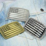 Western Vintage Bullet Flag Belt Buckle for Men & Women