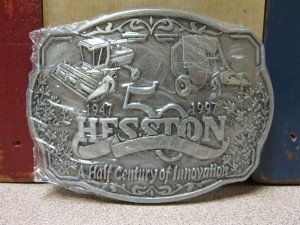 Vintage 1997 Hesston 50th Anniversary Belt Buckle