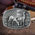 Vintage Deer Belt Buckle for Men and Women