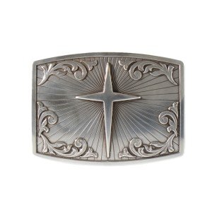 Nocona Men's Silver Cross Emblem Belt Buckle