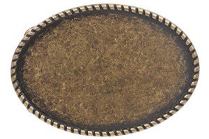 Antique Brass Oval Hammered Vintage Belt Buckle