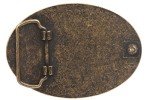 Antique Brass Oval Hammered Vintage Belt Buckle