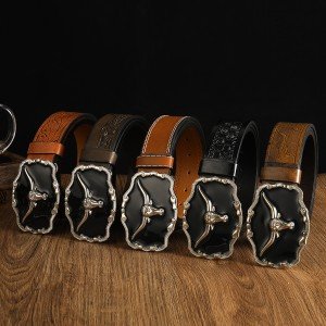 Big Bull Head Western Vintage Belt Buckle
