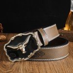 Big Bull Head Western Vintage Belt Buckle