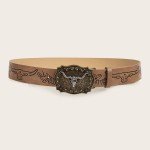 Vintage Western Cowboy Printed Belt Buckle