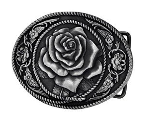 Vintage Rose Western Belt Buckle for Women