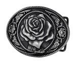 Vintage Rose Western Belt Buckle for Women