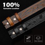 Vintage Bison Denim Cowboy Belt with Longhorn Buckle