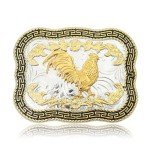 Golden Rooster Vintage Belt Buckle for Cowboys