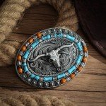 Vintage Cowboy Rodeo Initial Silver Belt Buckle