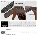 Vintage Bison Denim Cowboy Belt with Longhorn Buckle