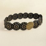 Vintage Round Hollow Metal Belt Buckle for Women