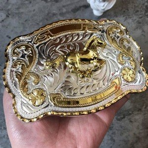 Rock Bull Ride Western Cowboy Belt Buckle