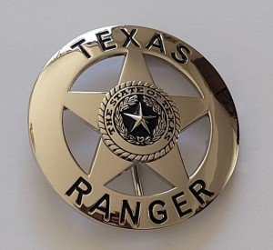 Texas Ranger Seal Silver Finish Belt Buckle