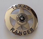 Texas Ranger Seal Silver Finish Belt Buckle