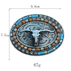 Western Cowboy Pattern Vintage Metal Belt Buckle