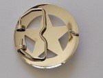 Texas Ranger Seal Silver Finish Belt Buckle