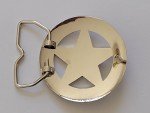 Texas Ranger Seal Silver Finish Belt Buckle