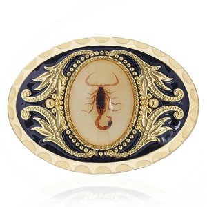 Vintage 3D Scorpion Stone Belt Buckle for Men
