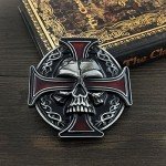 Vintage Skull Celtic Cross Cowboy Belt Buckle