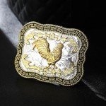 Golden Rooster Vintage Belt Buckle for Cowboys