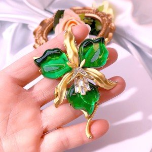 Medieval Vintage Orchid Moire Flower Belt Buckle