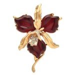 Medieval Vintage Orchid Moire Flower Belt Buckle