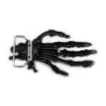 Vintage Western Skull Engraved Cowboy Belt Buckle