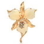 Medieval Vintage Orchid Moire Flower Belt Buckle