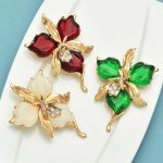 Medieval Vintage Orchid Moire Flower Belt Buckle