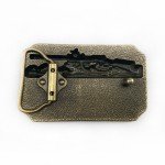 WesBuck Gun Metal Vintage Cowboy Belt Buckle