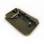 WesBuck Gun Metal Vintage Cowboy Belt Buckle