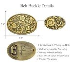 Antique Floral Engraved Western Belt Buckle