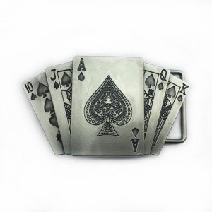 WesBuck Vintage Gamble Cards Belt Buckle