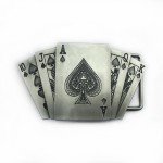 WesBuck Vintage Gamble Cards Belt Buckle