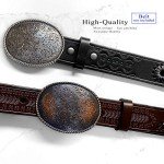 Floral Engraved Rope Edged Western Belt Buckle