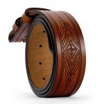Vintage Leather Cowboy Belt Strap Without Buckle