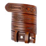 Vintage Leather Cowboy Belt Strap Without Buckle
