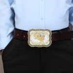 Golden Rooster Vintage Belt Buckle for Cowboys