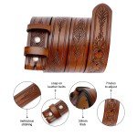 Vintage Leather Cowboy Belt Strap Without Buckle