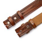 Vintage Leather Cowboy Belt Strap Without Buckle