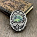Vintage Western Cowboy Abalone Shell Belt Buckle