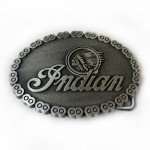 Vintage Oval Indian Chain Edge Belt Buckle