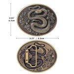 Vintage Western Flower & Snake Belt Buckle