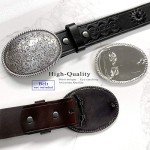 Floral Engraved Rope Edged Western Belt Buckle