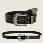 Vintage Carved Metal Belt Buckle for Jeans