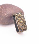 Vintage Brass Floral Carved Cowboy Belt Buckle Set