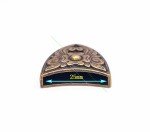 Vintage Brass Floral Carved Cowboy Belt Buckle Set