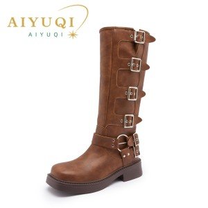 Vintage Western Cowboy Buckle Boots for Women