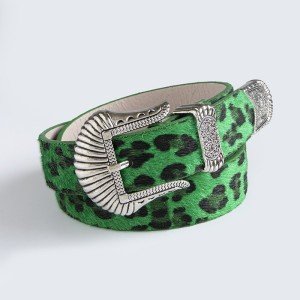 Leopard Print Vintage Western Belt Buckle for Women